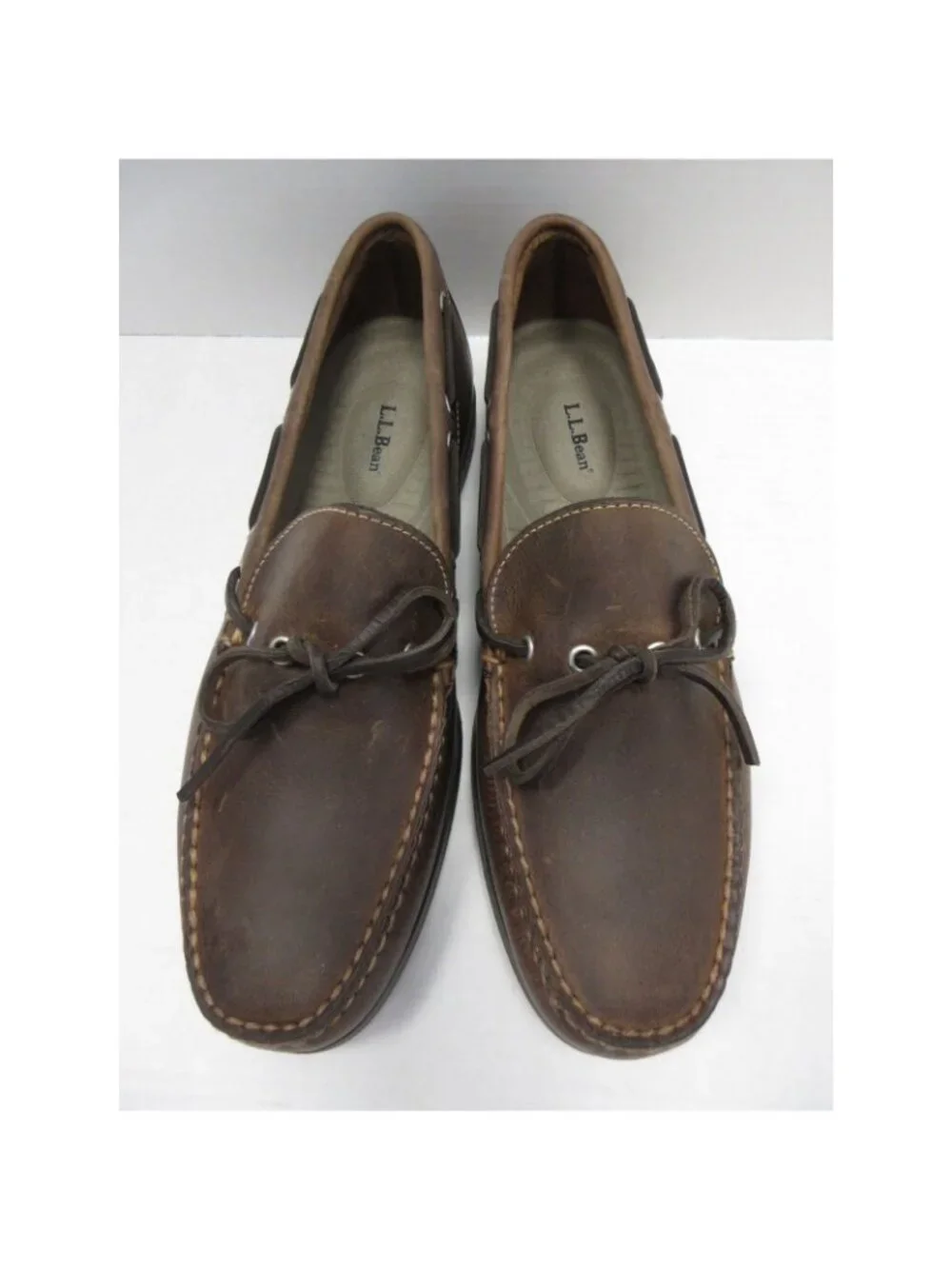LL Bean Boat Shoes 11.5 D Loafer Leather Camp Moccasin Slip On Moc Toe
